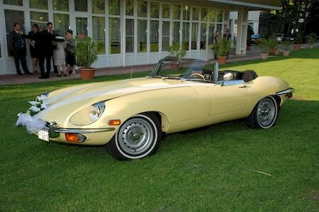 Jaguar E-Type Cabrio bérelhető veterán autó